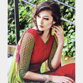 Fair lady’s soft mercerized cotton shalwar Kameez with full embroidery